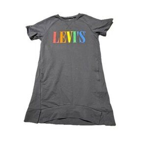 Levi's Blue Short Sleeve T-Shirt Dress Blue Rainbow Girls Size 14